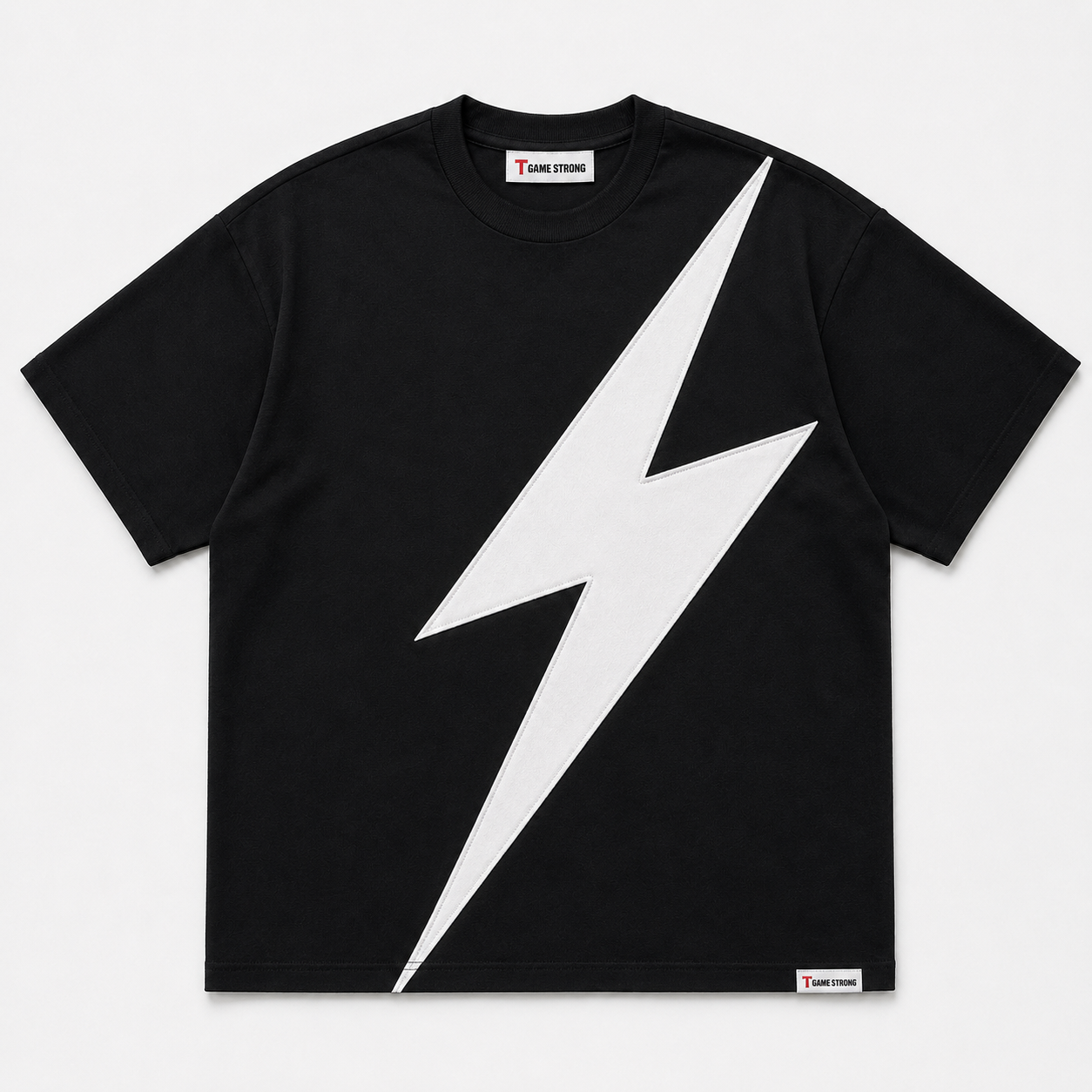 Strike Appliqué Tee Black