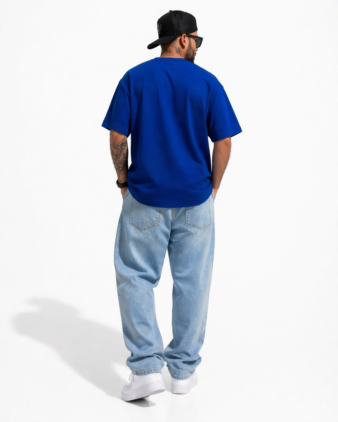 Bloom Appliqué Tee — Blue