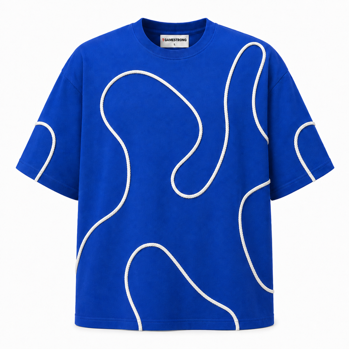 Line Theory Tee — Saturated Blue
