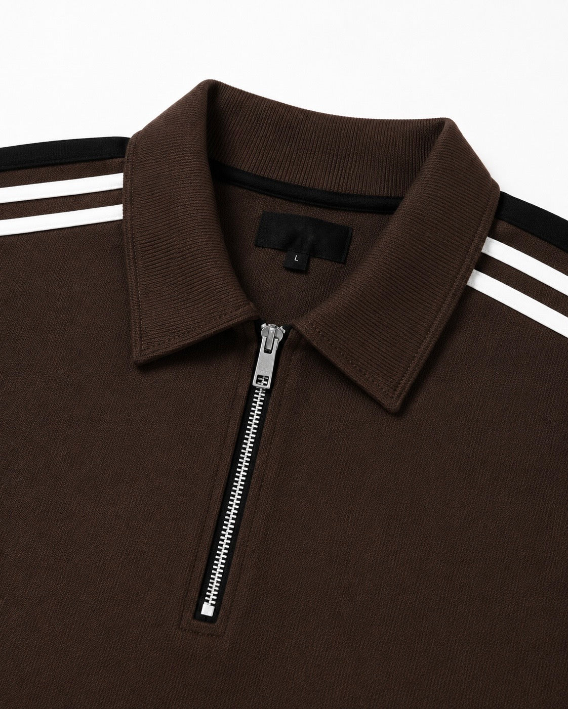 Boundary Zip Polo — Espresso