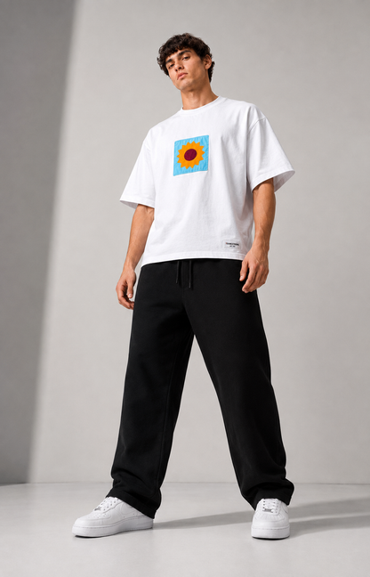 Patchwork Tee — Sky Bloom