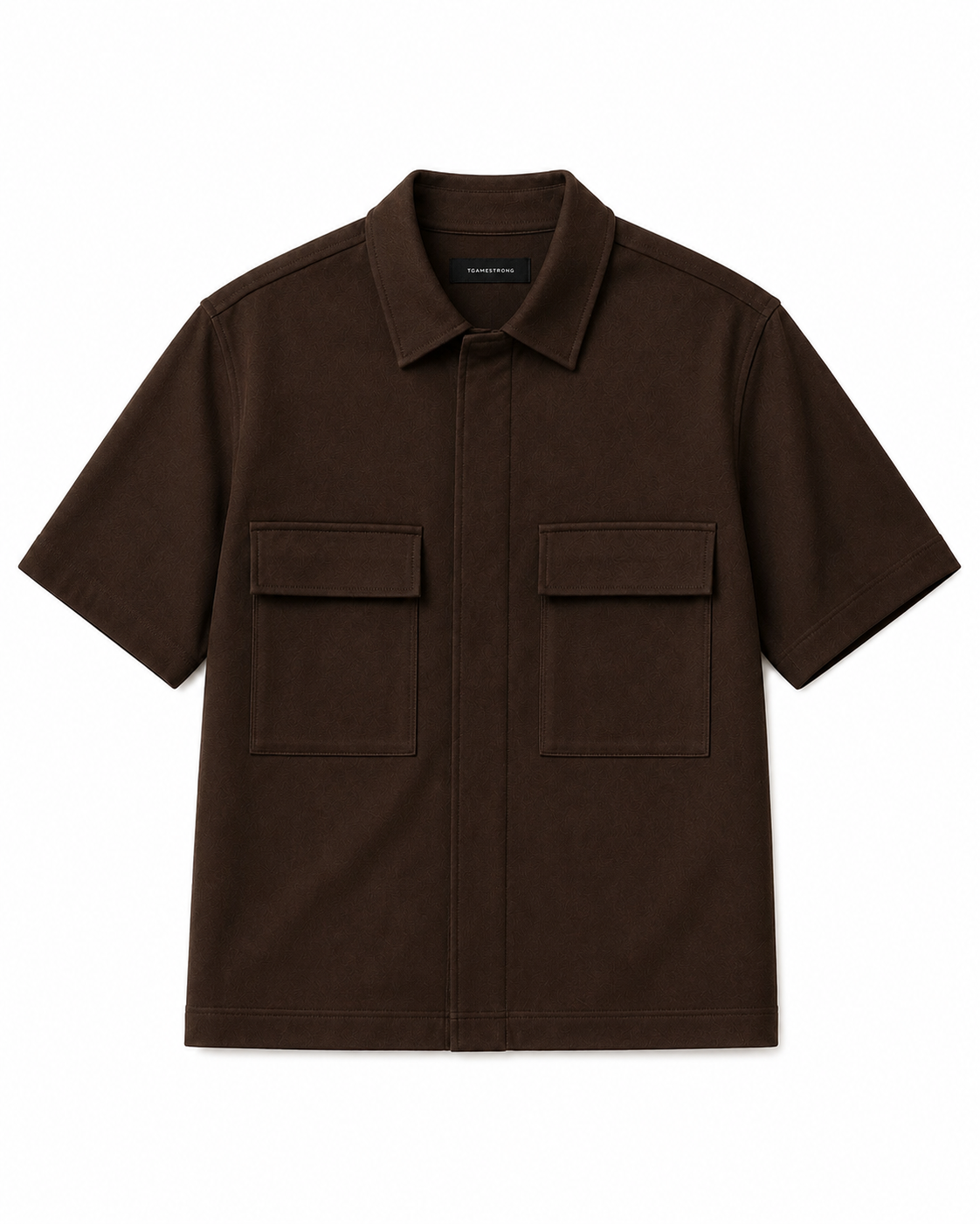 Utility Zip Overshirt - Coffee Brown