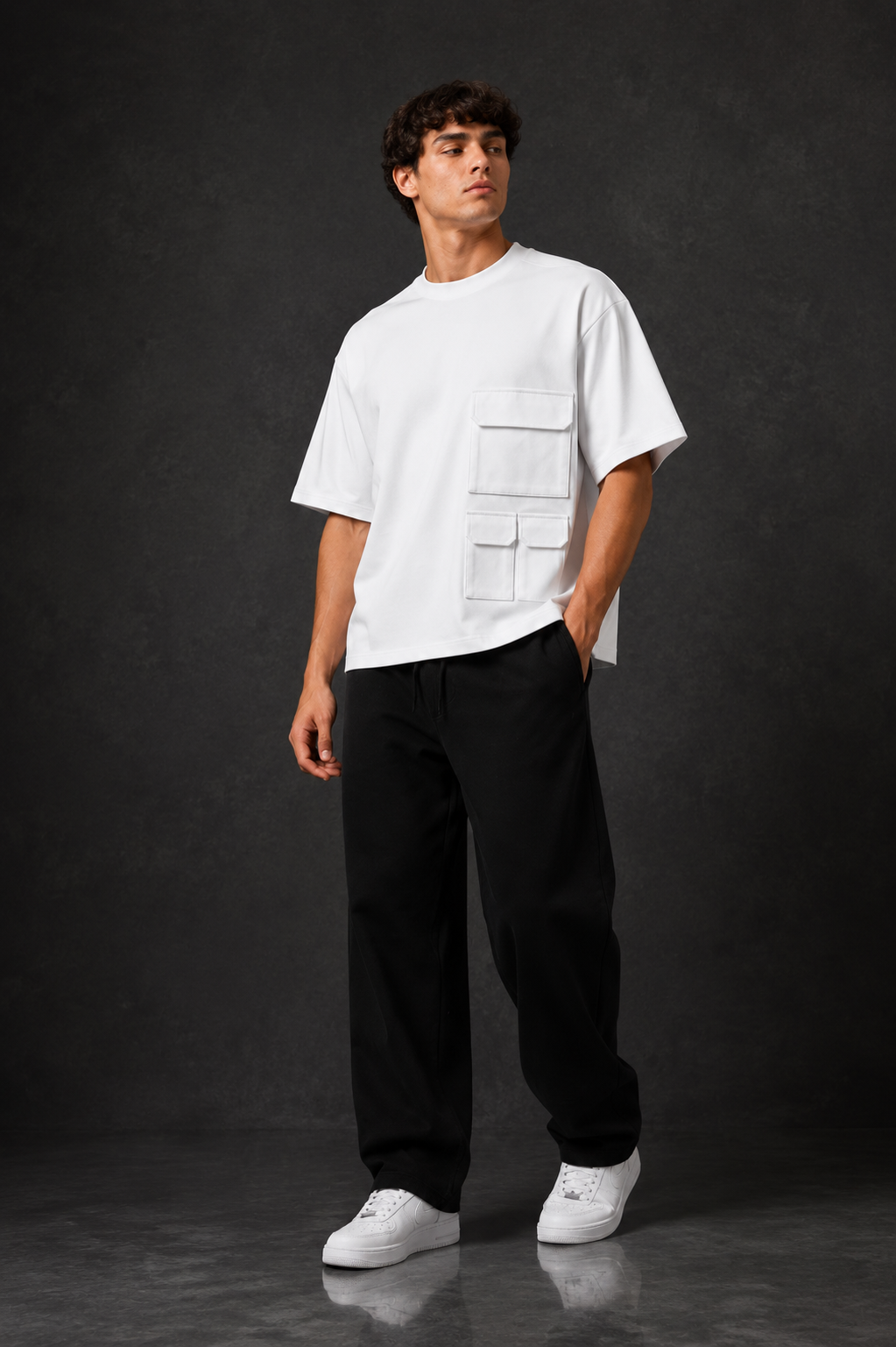 UTILITY BLOCK TEE White