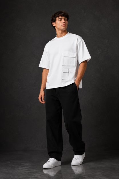 UTILITY BLOCK TEE White