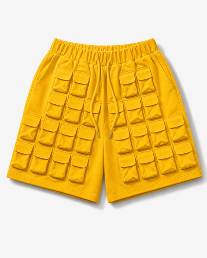 Utility Grid Shorts – Mustard Yellow