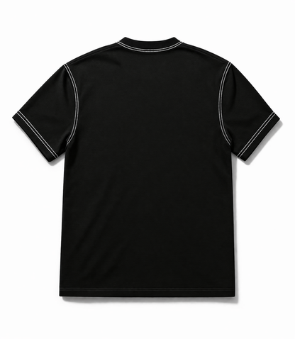 Engineered Stitch Tee Black