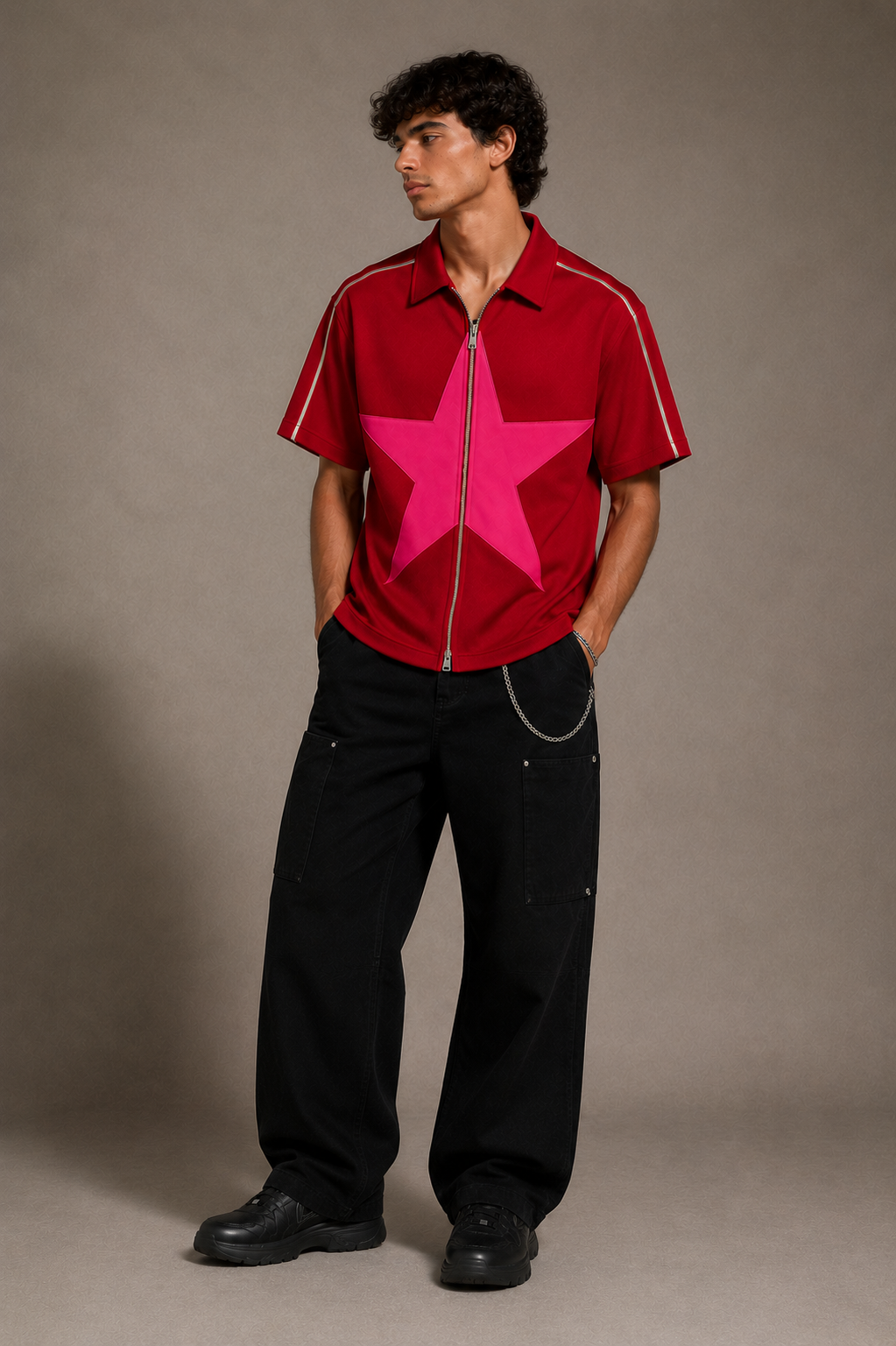 STAR ZIP SHIRT (Red)