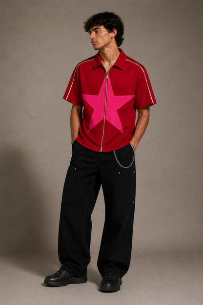 STAR ZIP SHIRT (Red)