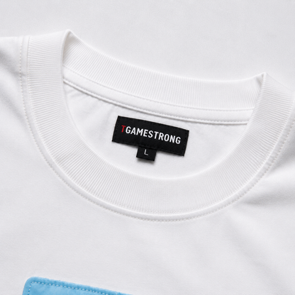 Patchwork Tee — Sky Bloom