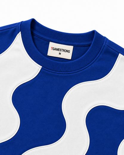 Waveform Tee — Saturated Blue