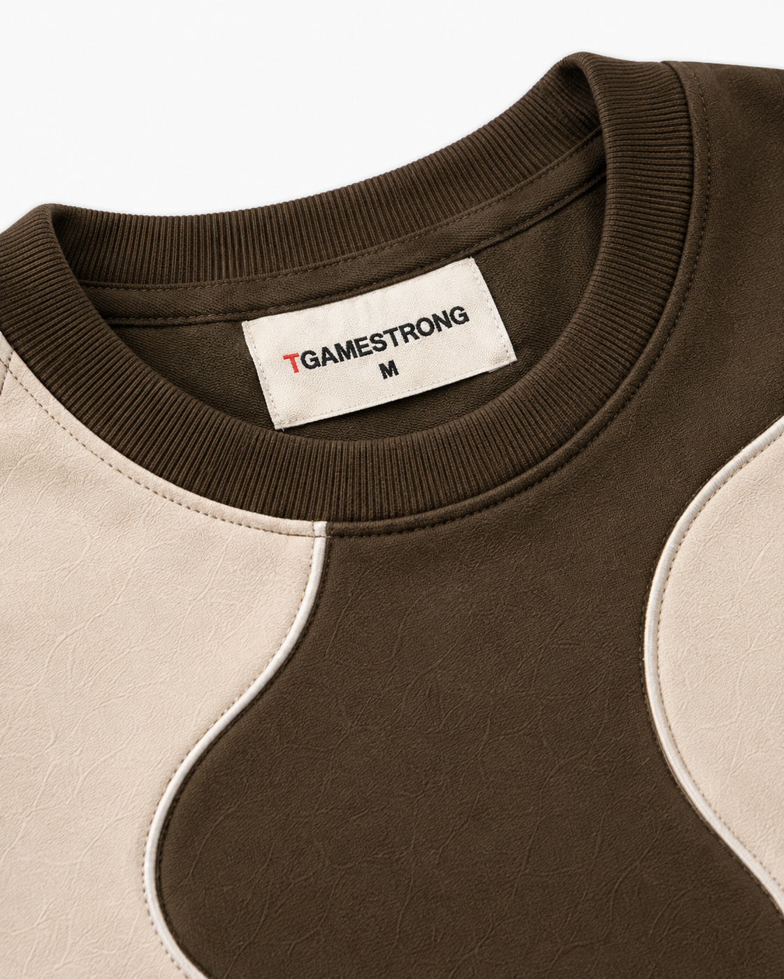 Studio Waveform Tee — Coffee Brown / Sand