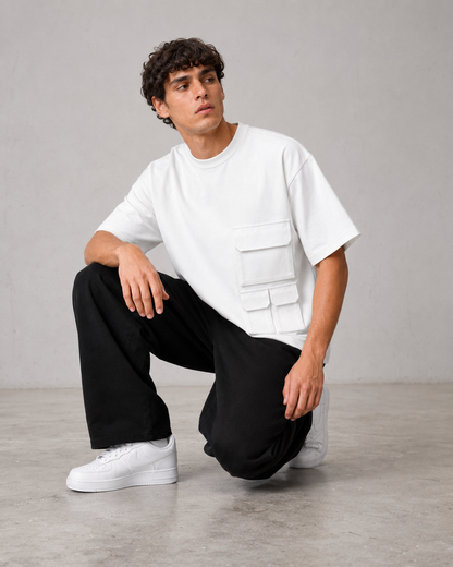 UTILITY BLOCK TEE White