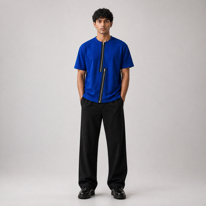 Axis Zip Tee — Royal Blue
