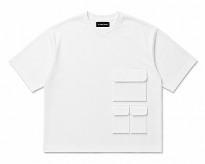 UTILITY BLOCK TEE White