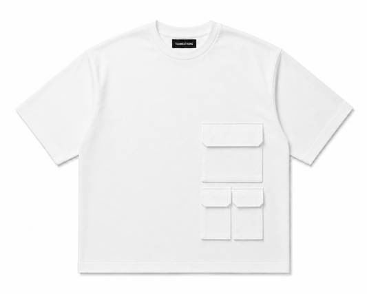 UTILITY BLOCK TEE White