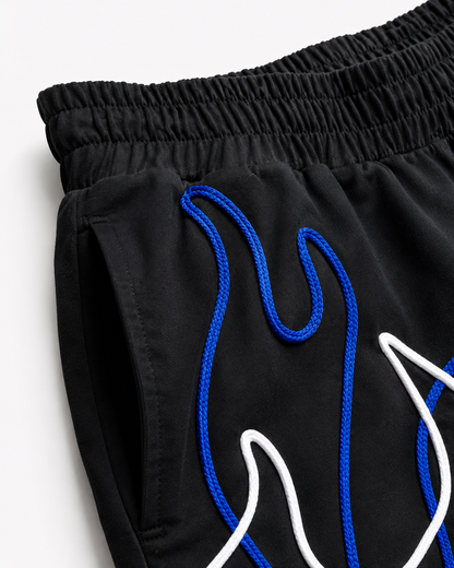 Studio Fireline Shorts – Black / Royal Blue
