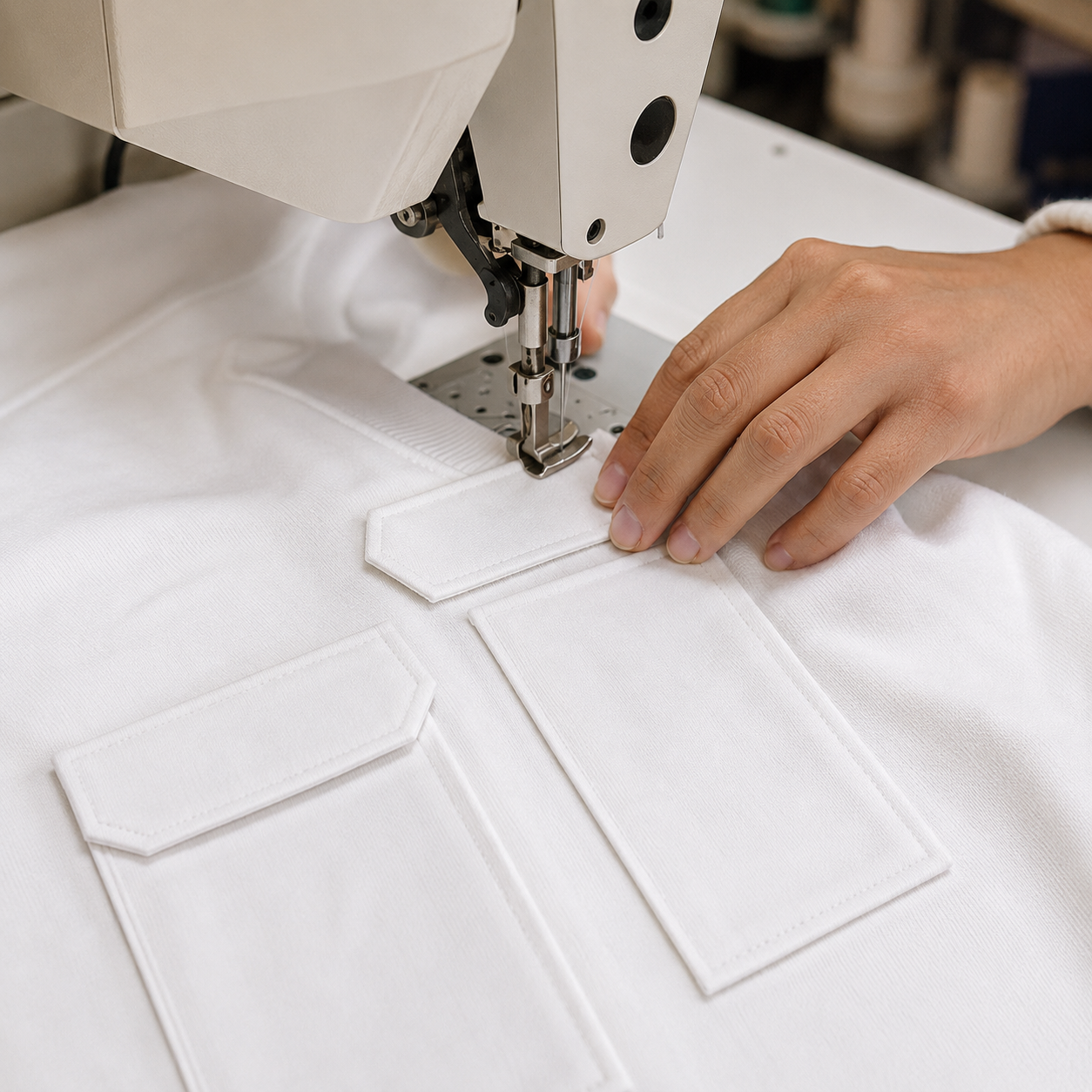 UTILITY BLOCK TEE White