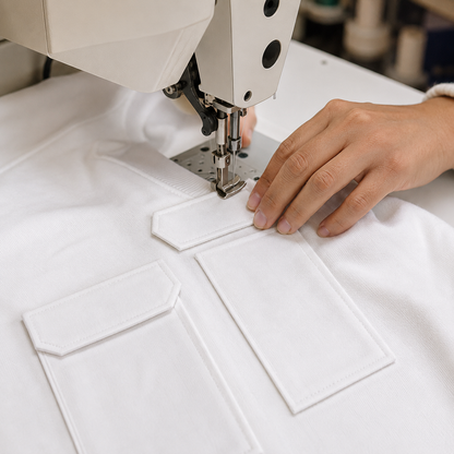 UTILITY BLOCK TEE White
