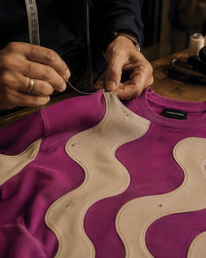 Studio Waveform Tee — Purple Potion / Sand