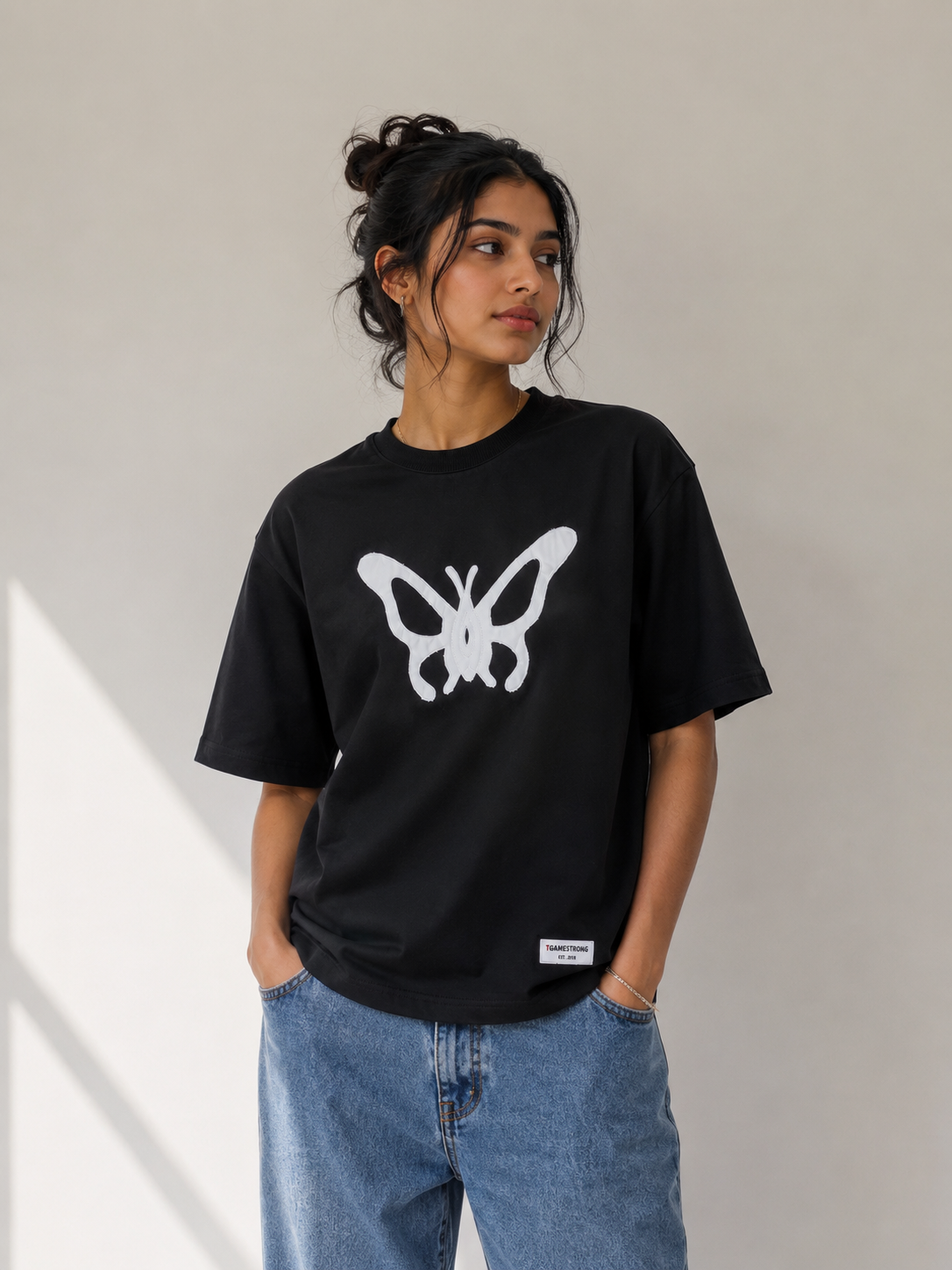 Butterfly Cut Tee – Black