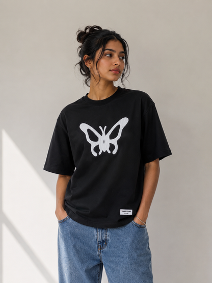 Butterfly Cut Tee – Black