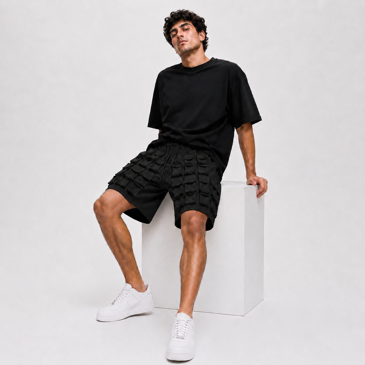 Utility Grid Shorts – Black