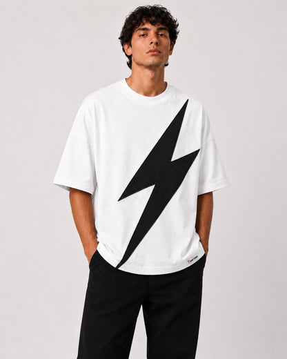 Strike Appliqué Tee White