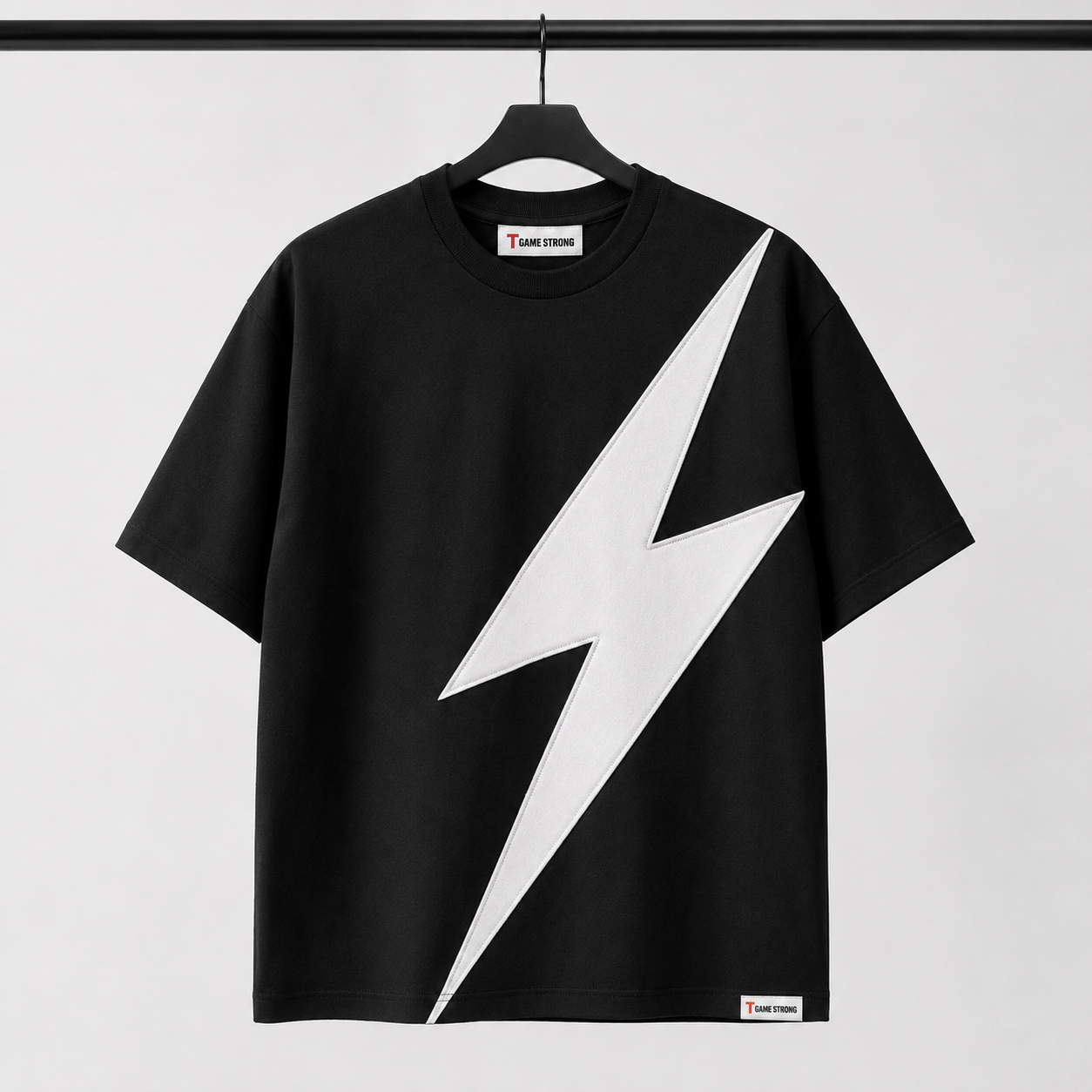 Strike Appliqué Tee Black