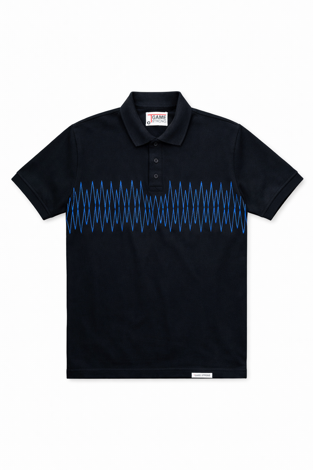 Black Embroidered Polo Tshirt