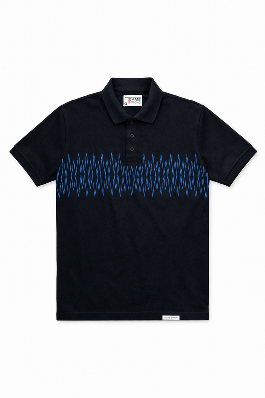Black Embroidered Polo Tshirt