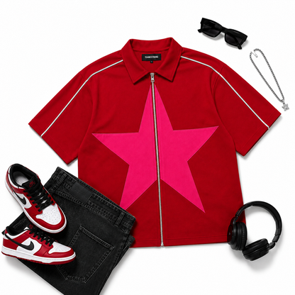 STAR ZIP SHIRT (Red)