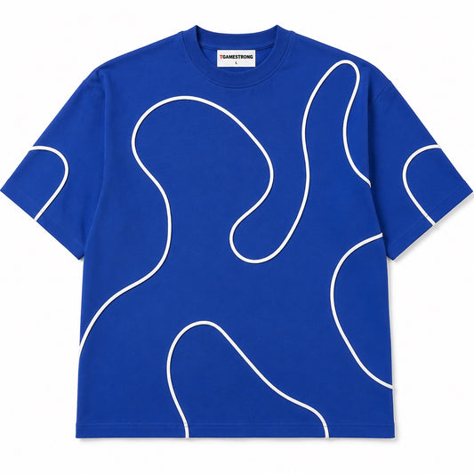 Line Theory Tee — Saturated Blue