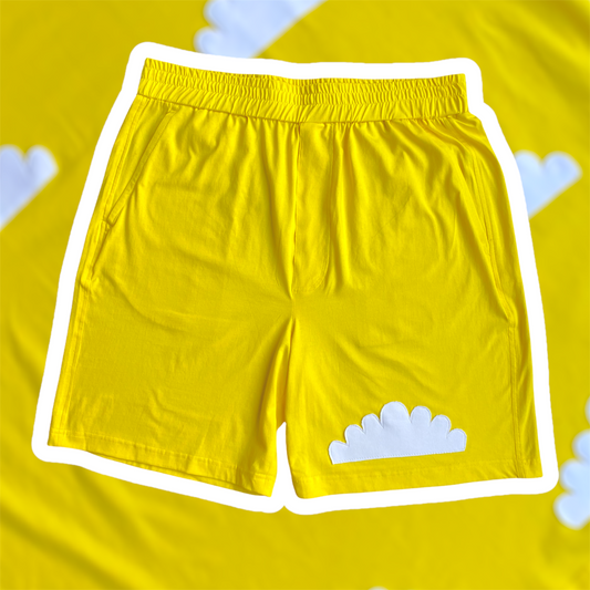 Yellow Cloudy Shorts